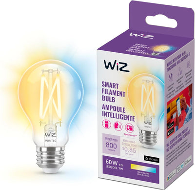 Bombilla LED A19 E26 60W Filamento Blanco Sintonizable
