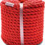Cuerda algodón roja 1/2" x100pies gruesa decoración