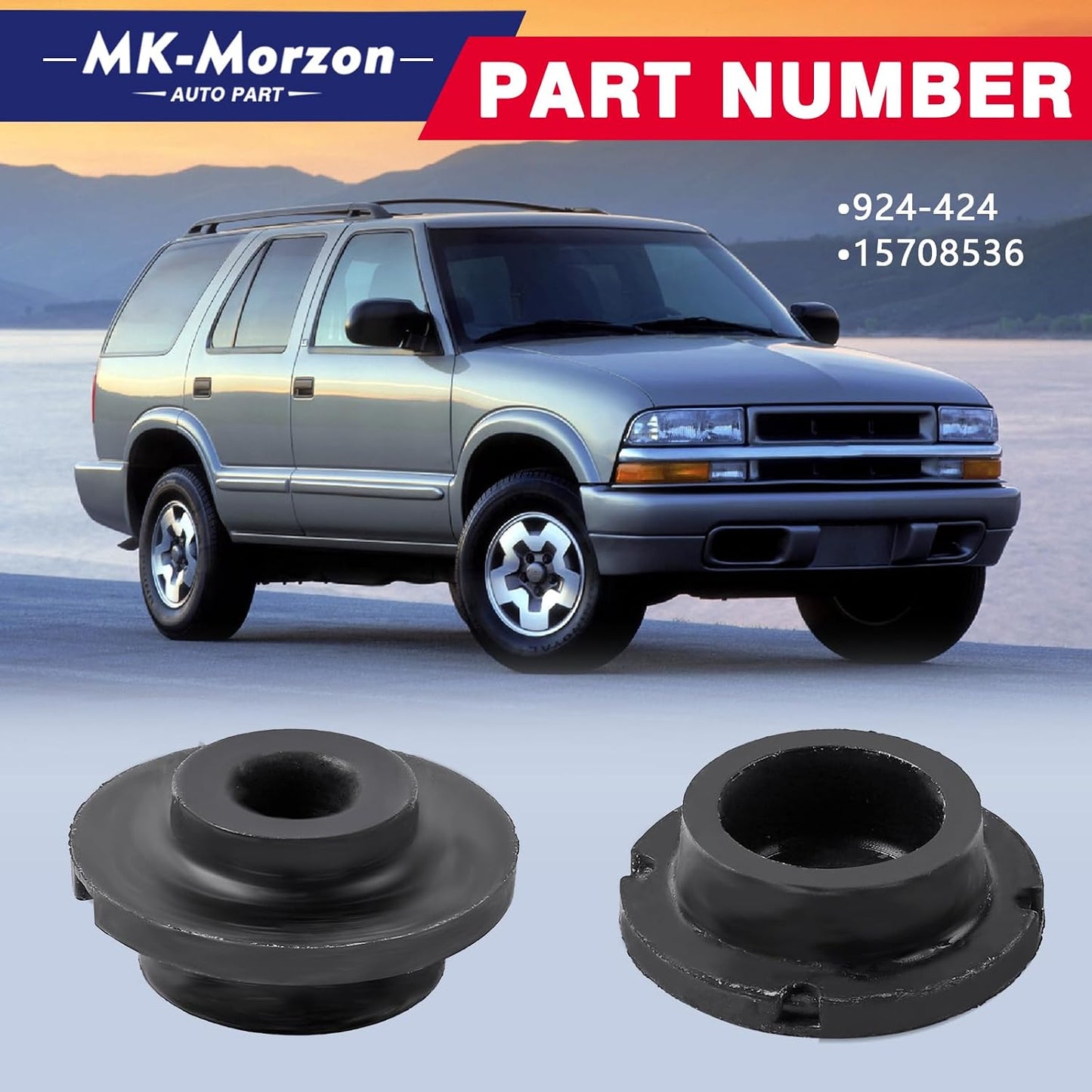 Buje soporte radiador LH/RH comp Chevy Blazer S10 GMC