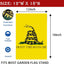 Bandera jardín doble cara 12x18" Don't Tread On Me