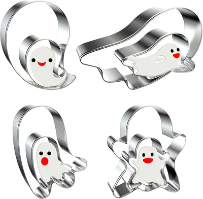 Juego cortadores galletas fantasma 8 pzas acero inox