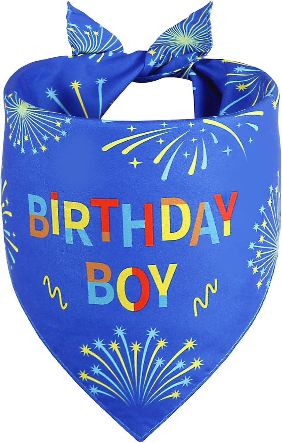 Bandana azul cumpleaños perro extra grande reversible