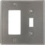 Placa pared acero inox 2 bandas 1 palanca