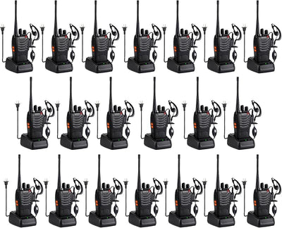 Walkie Talkies 888S recargables 16 canales con auriculares