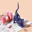 Soporte anillos forma gato morado decoración habitación preppy