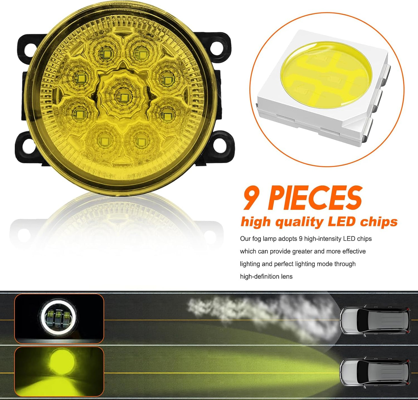 Luces antiniebla H8 Subaru CROSSTREK 18-24 3.5"