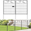 Valla decorativa metal jardín 30pulg x16ft 1 puerta 7