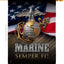 Bandera USMC oficial para veteranos regalo jardín doble cara
