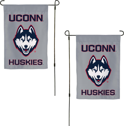 Bandera jardín UConn Huskies 19x12"