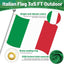 Bandera Italia 3x5ft tela Oxford rayas verdes rojas