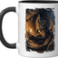 Taza Cerámica Dragon Negro/Blanco