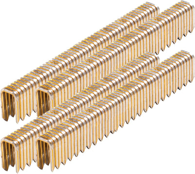 2000 Grapas Corona Estrecha 1/4pulg Galvanizadas Biseladas 18GA