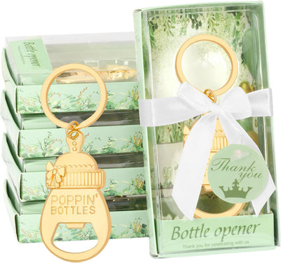 50 Abrebotellas Llaveros Regalo Baby Shower Verde