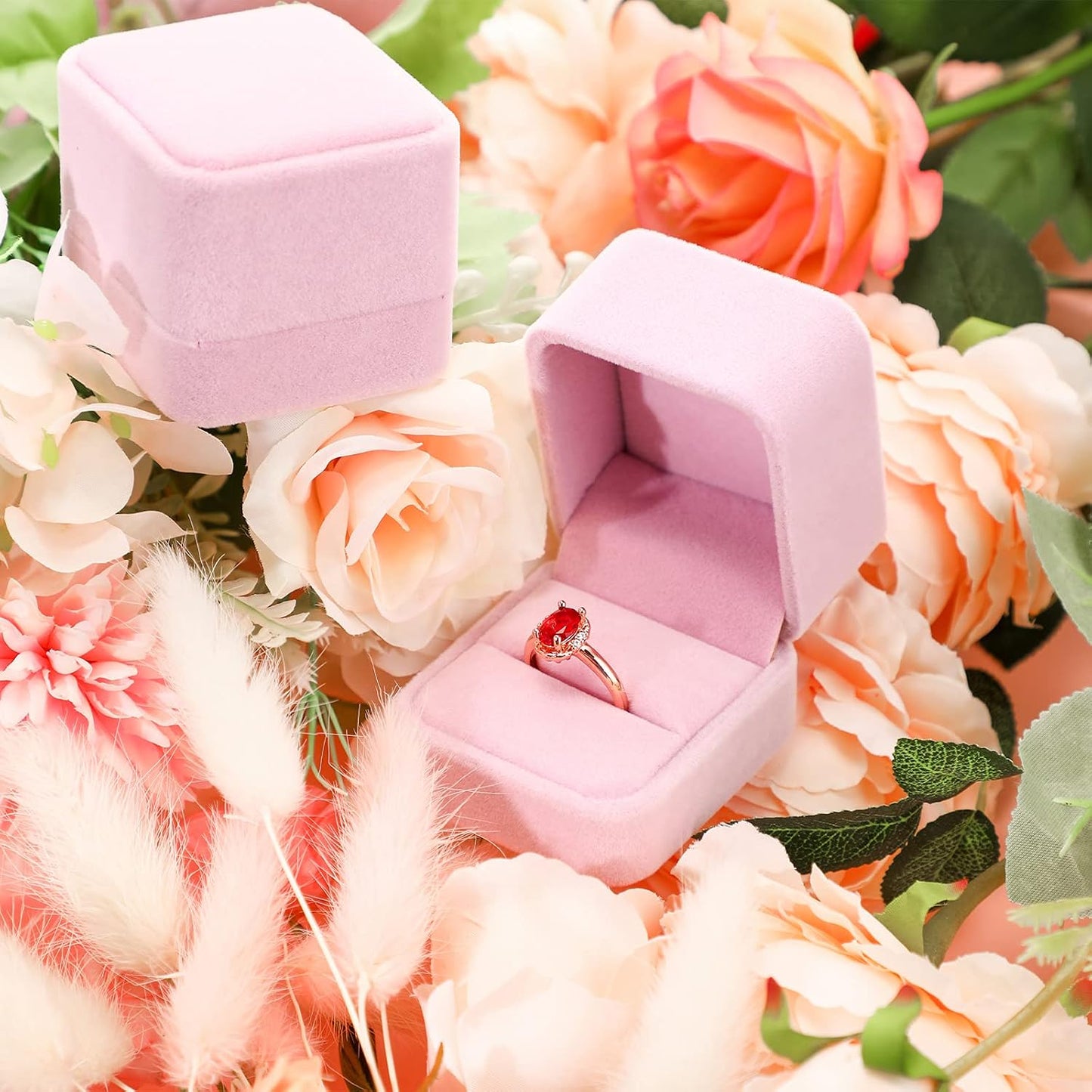 12 Cajas Terripara Anillos Joyas Regalo Mujer Rosa