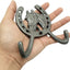 2 Ganchos Hierro Fundido Doble Occidental 4.5"