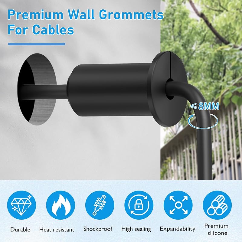 Kit 2 Ojales Pared Starlink 1pulg Impermeable Cables