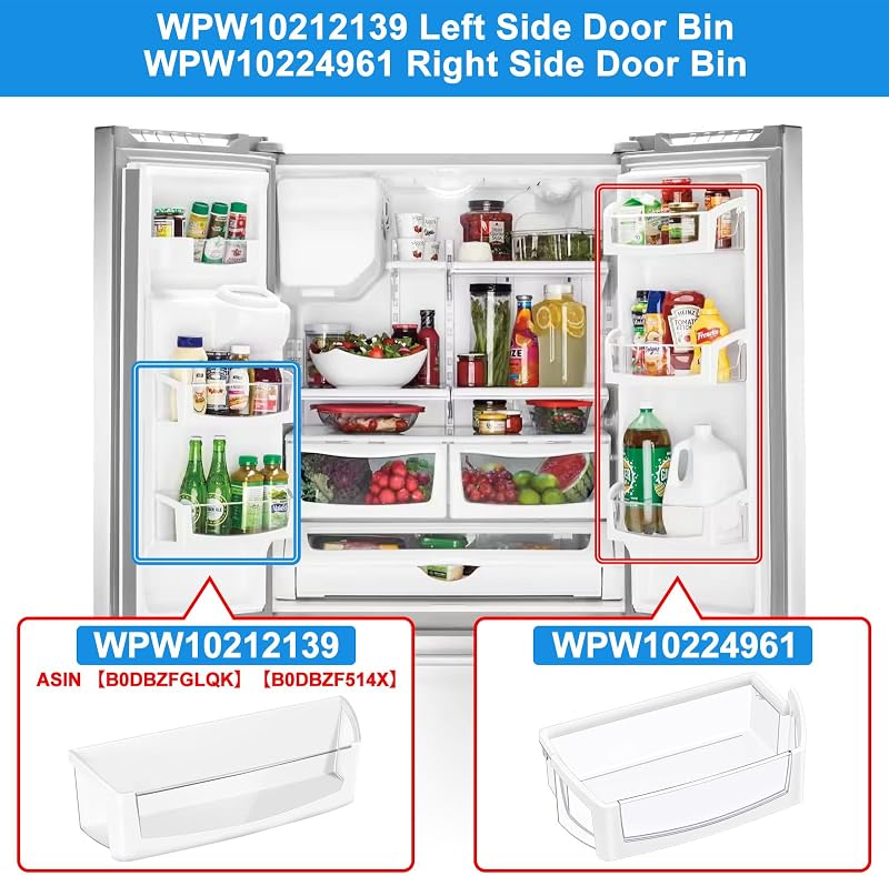 2 Pzas Estante Puerta Refrigerador Comp Whirlpool