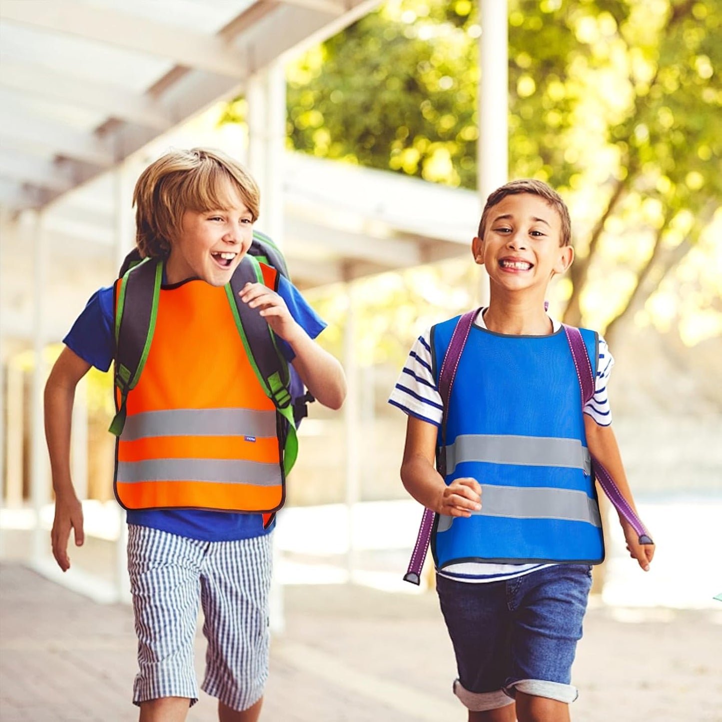 Chaleco seguridad construcción reflectante niños