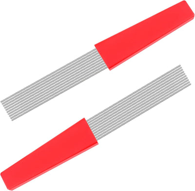 Guiro raspador percusión 12pulg 2 pack rojo