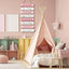 Letrero colgante arco iris decoración madera para niños