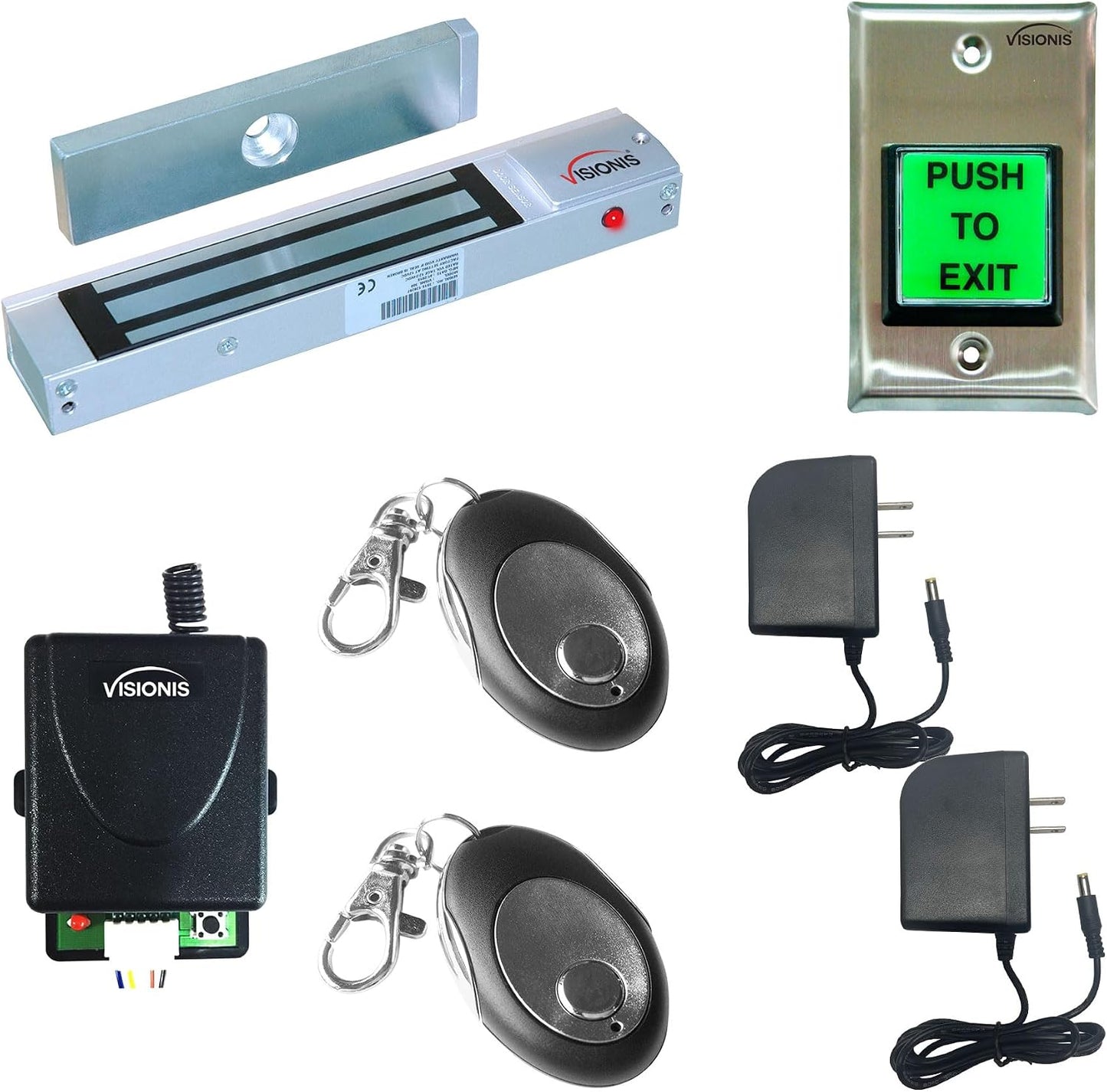 Control acceso puerta electromagnética 300lb con bloqueo