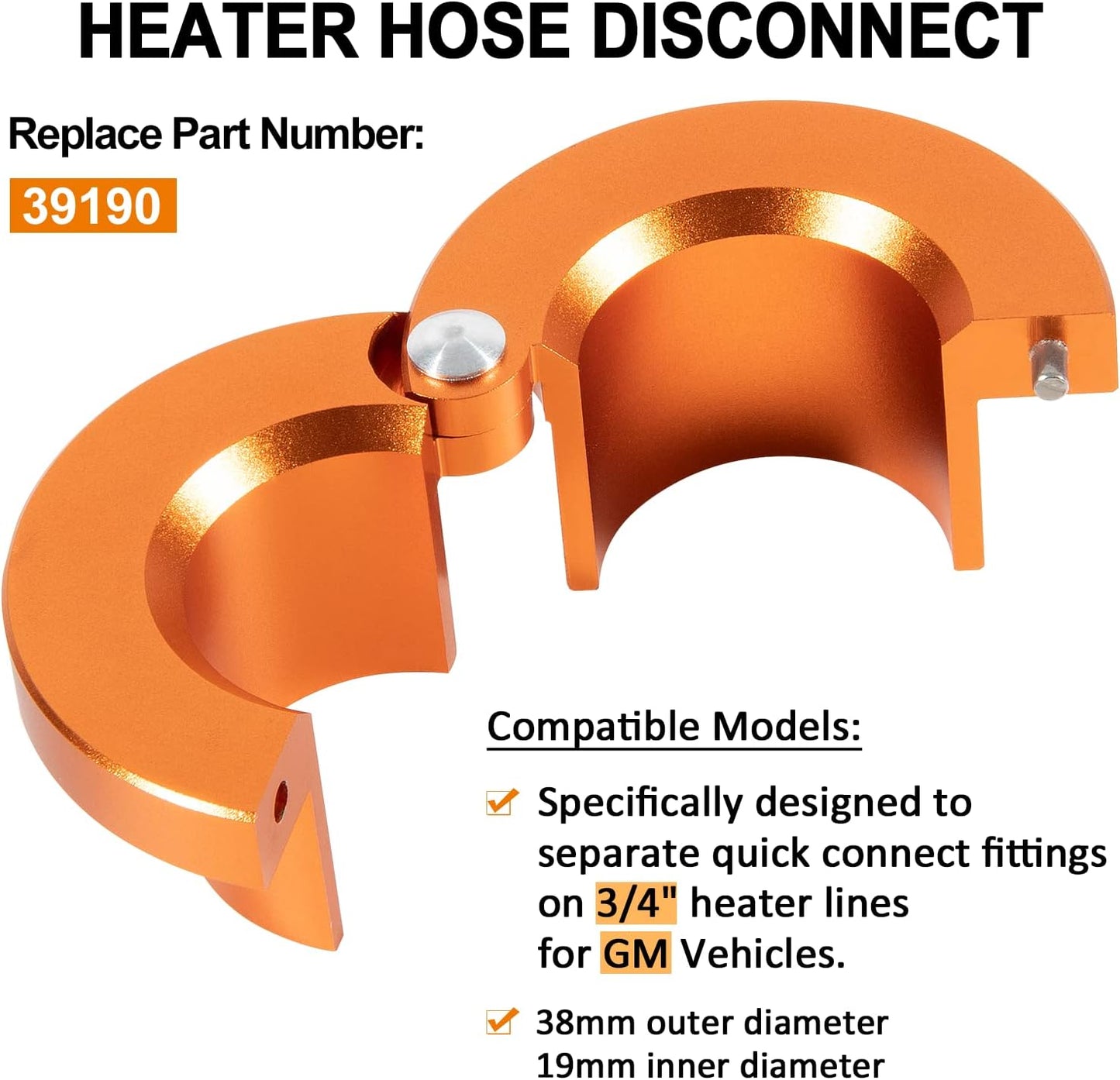 Herramienta desconexión rápida manguera calentador GM 3/4''