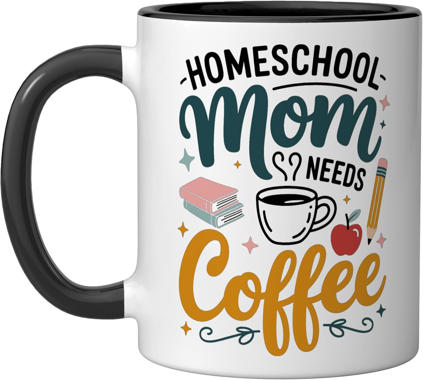 Taza Cerámica Café para Maestra en Casa Negro/Blanco
