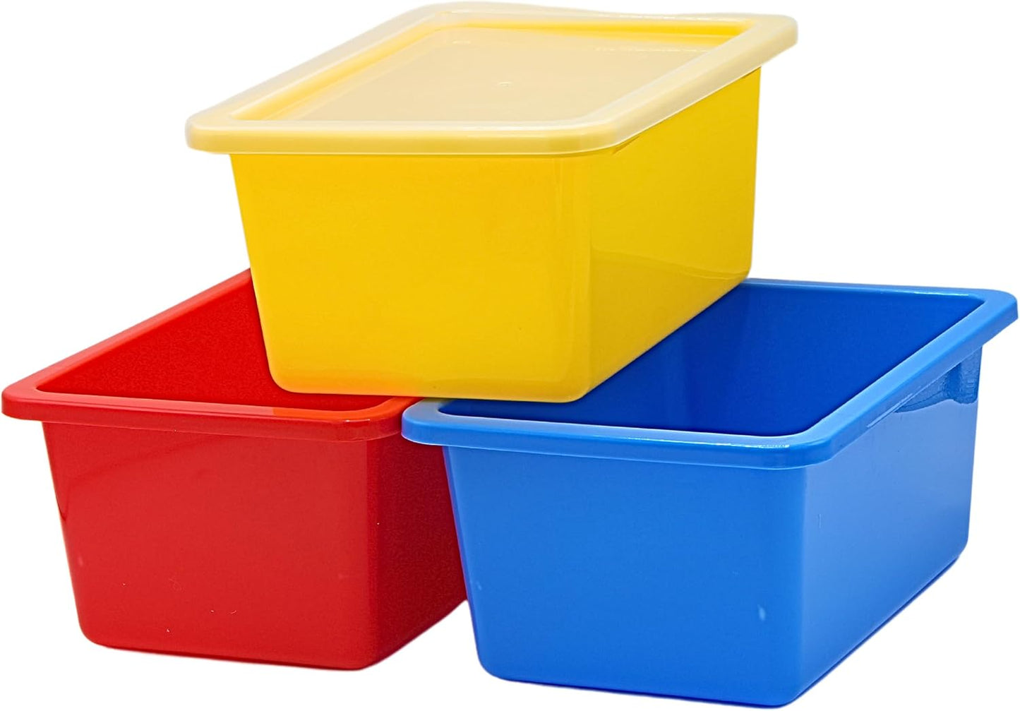 Cubos plástico coloridos 5qt comp 3 para almacenar hogar