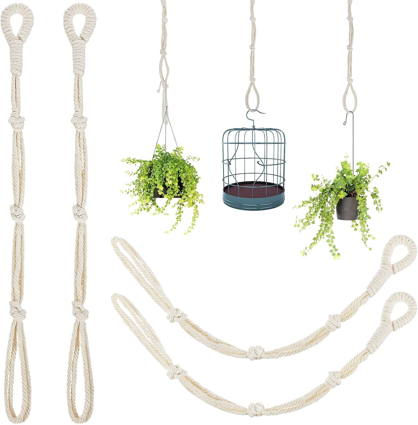Extensor macramé para colgar plantas grande decoración hogar