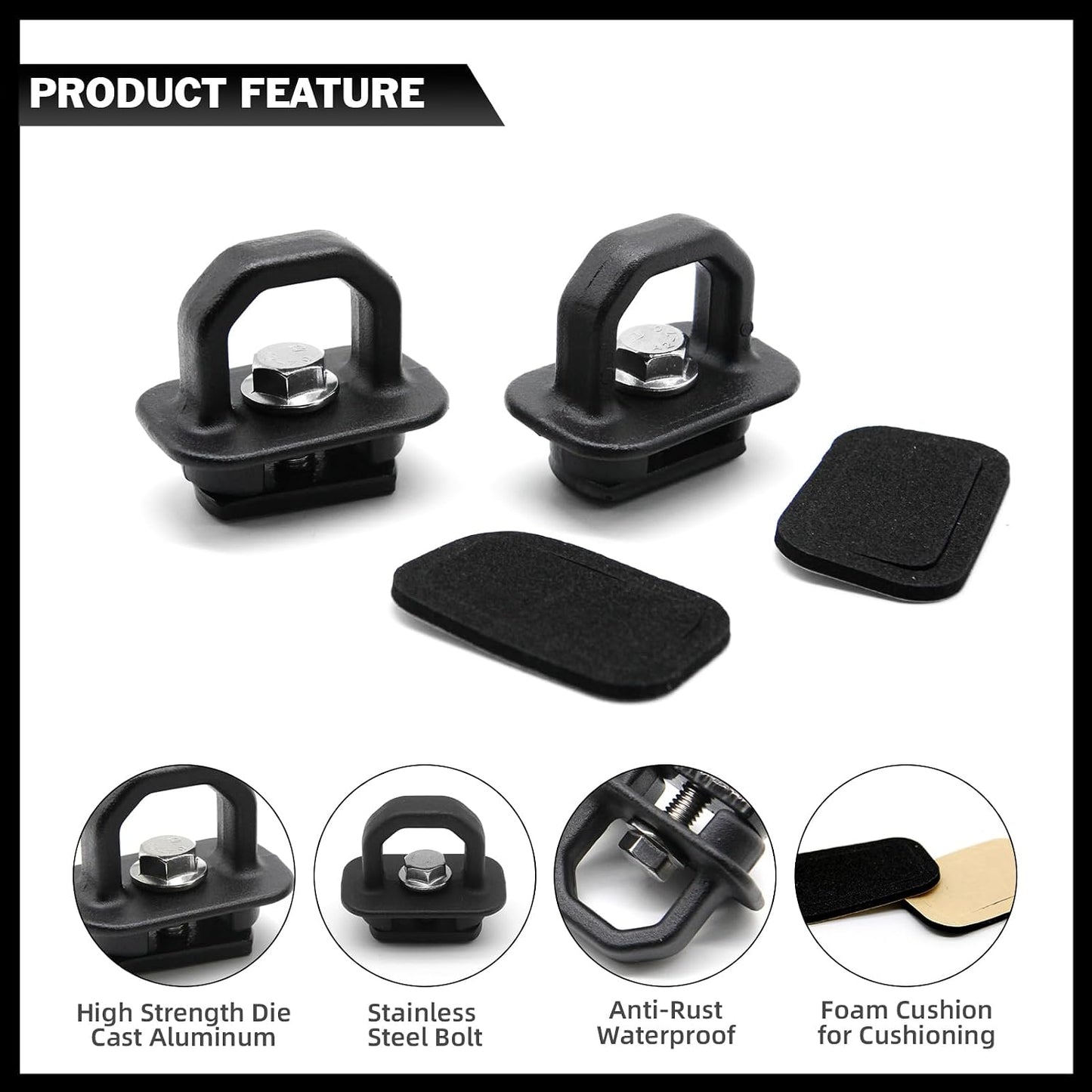 Anclajes aluminio set 4 para Chevy Silverado/GMC Sierra
