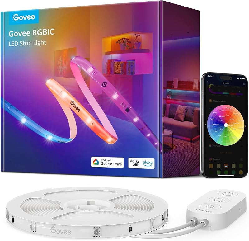 Tira luces LED RGBIC Pro 32.8" control WiFi Alexa Google