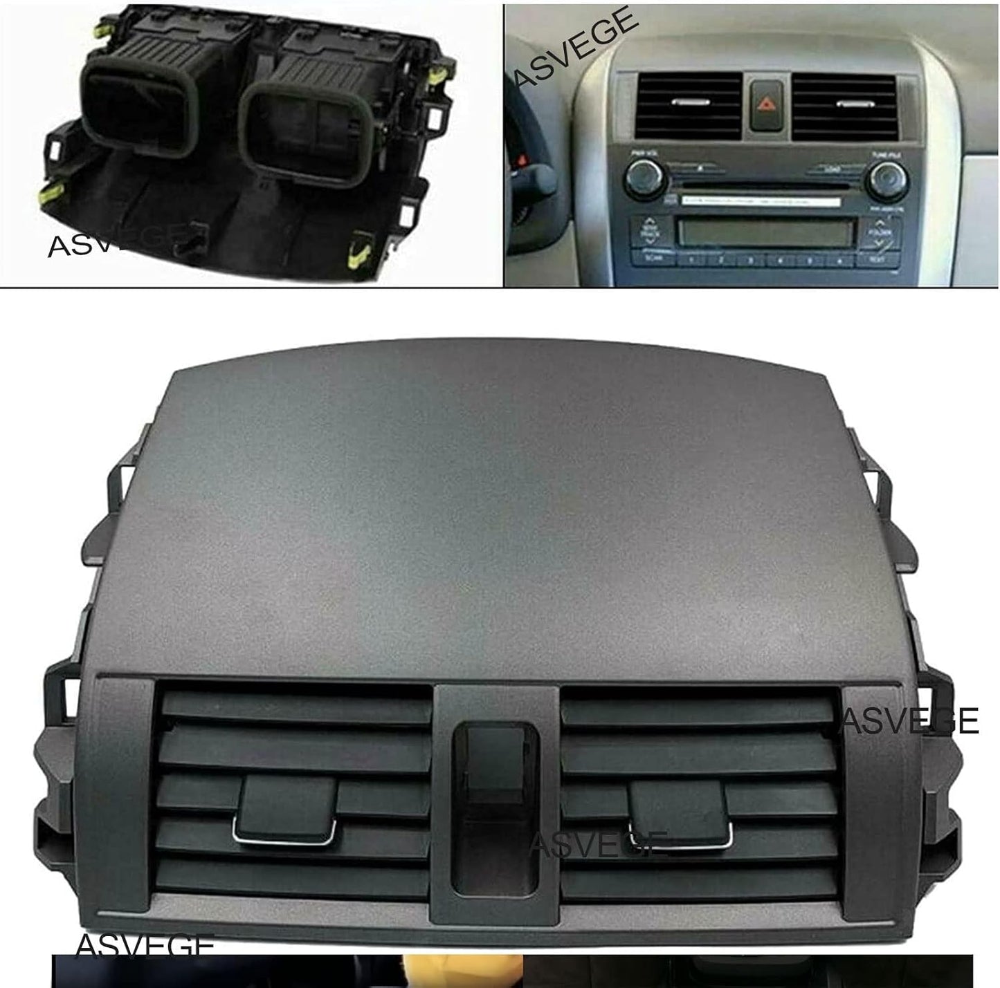 Panel salida aire AC Toyota Corolla 08-13 Negro