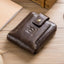 Cartera RFID cuero para hombre con ventana y bolsillo