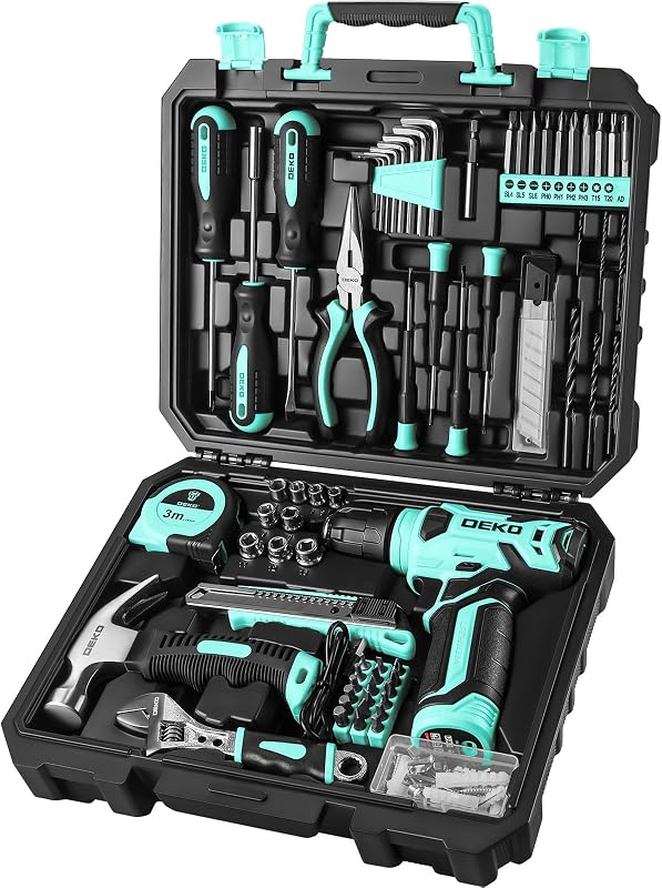 Set 126 Pzas Taladro Inalámbrico 8V Kit Herramientas