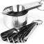 Set 13 Pzas Tazas y Cucharas Medidoras Acero Inox