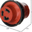 Adaptador enchufe desmontable 15AM a 30AF rojo
