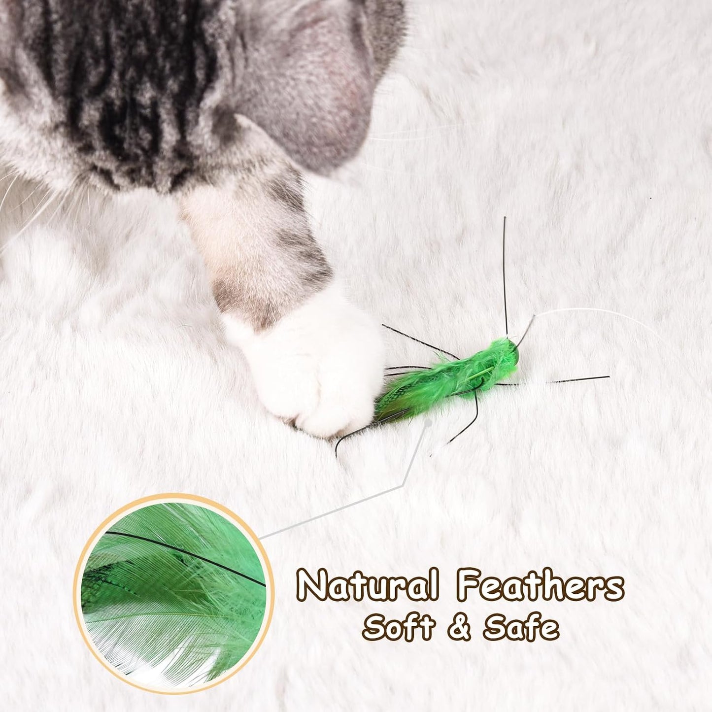 Juguete varita para gatos de interior