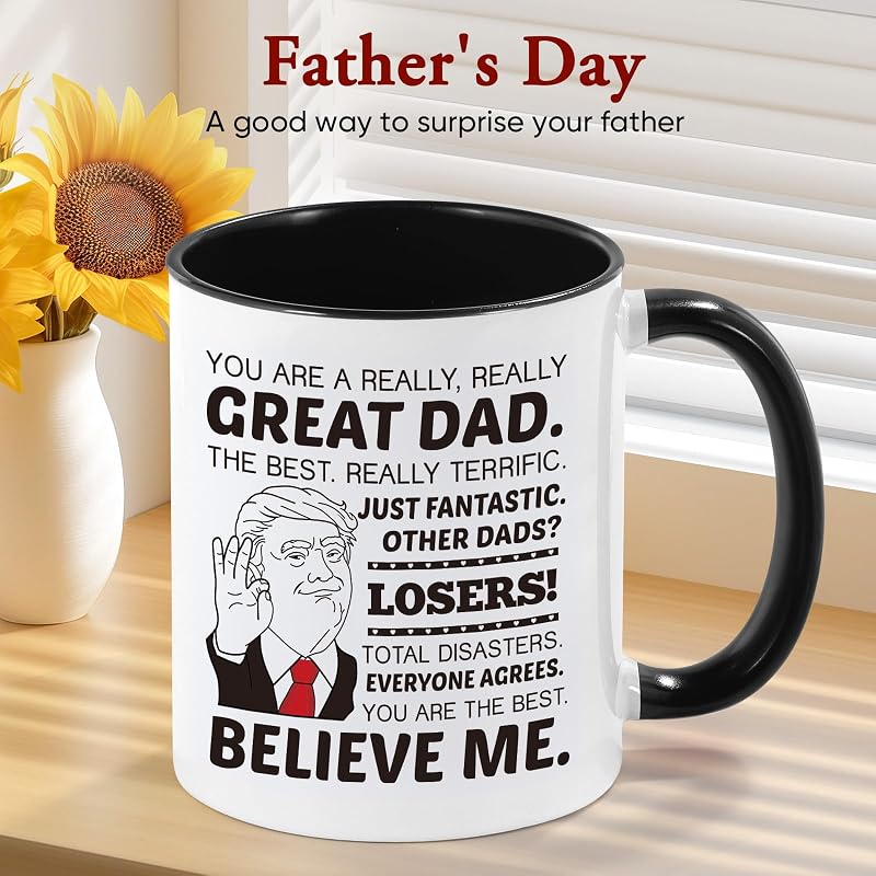 Taza café divertida para papá e hijo Día del Padre