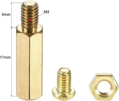 Espaciador hexagonal latón 0.236pulg macho-hembra kit 20 juegos PCB
