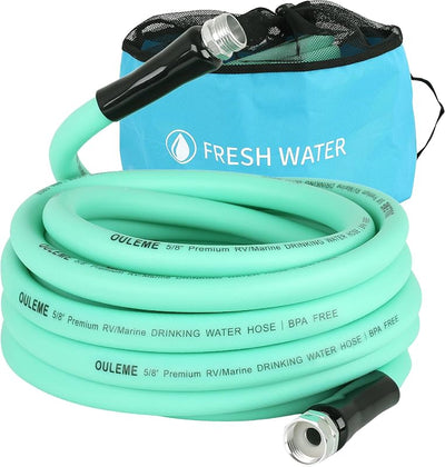 Manguera agua potable 25ft para caravana con bolsa 5/8