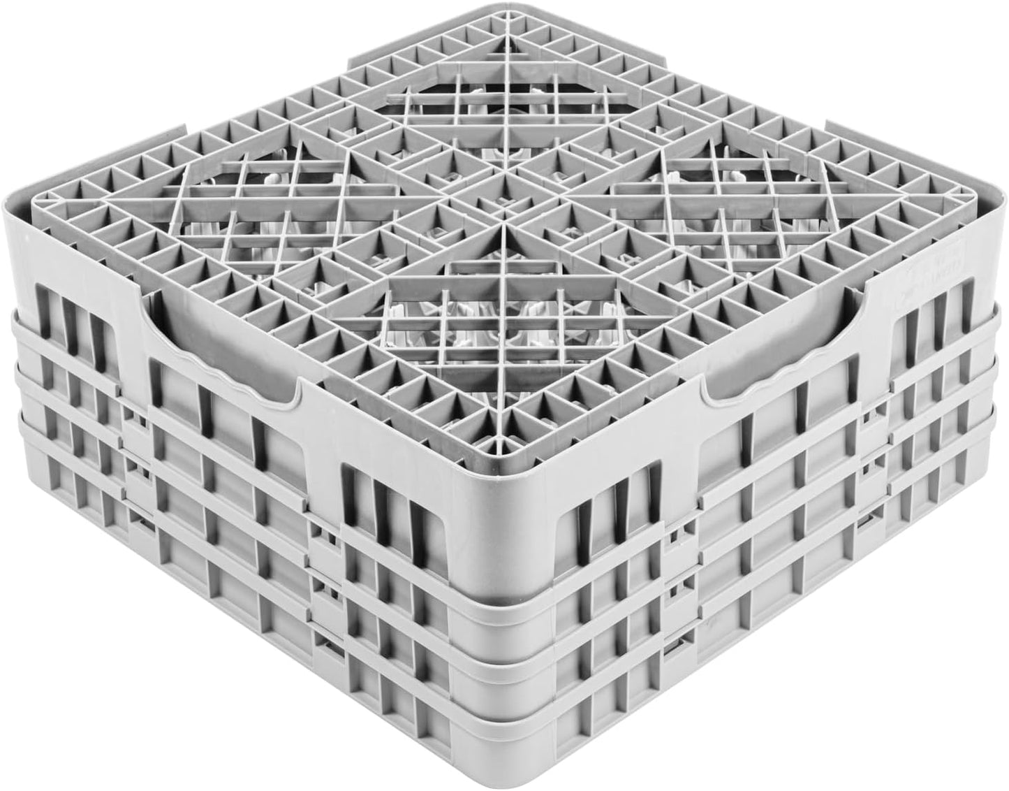 Estante cristal 16 compartimentos bandeja gris soporte