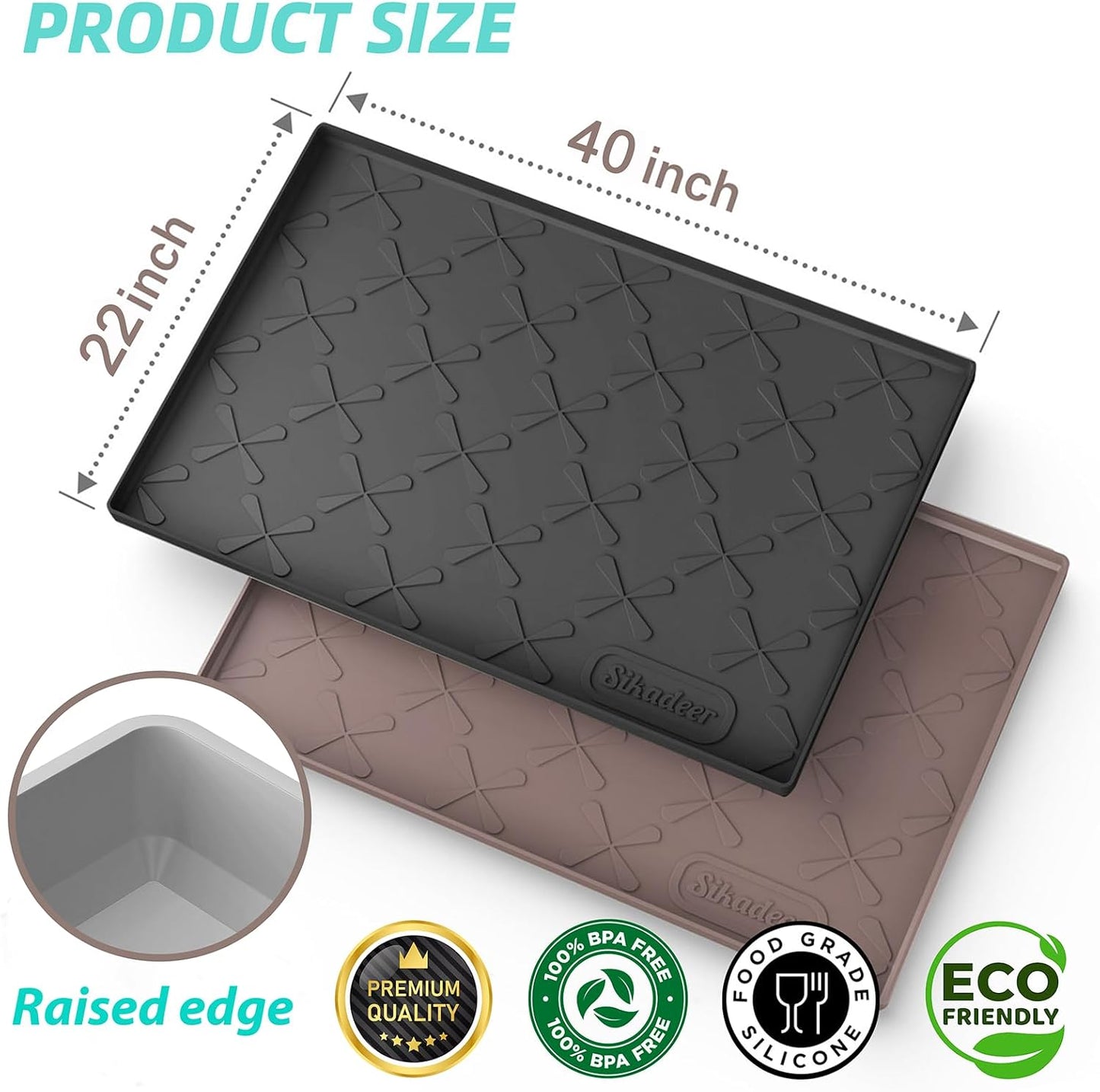 Tapete silicona impermeable para fregadero y cajón cocina