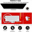 Alfombrilla mouse set bordes cosidos rojo