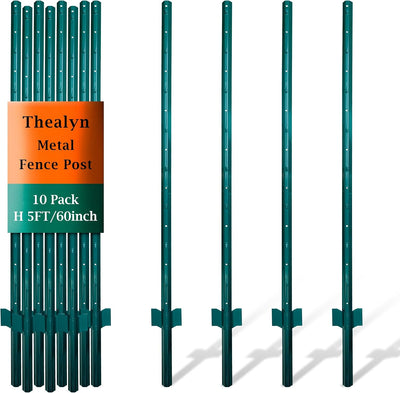 Postes valla metal tipo U pack 10 estacas servicio pesado