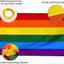 Bandera arcoíris 4x6ft 6 rayas poliéster doble costura