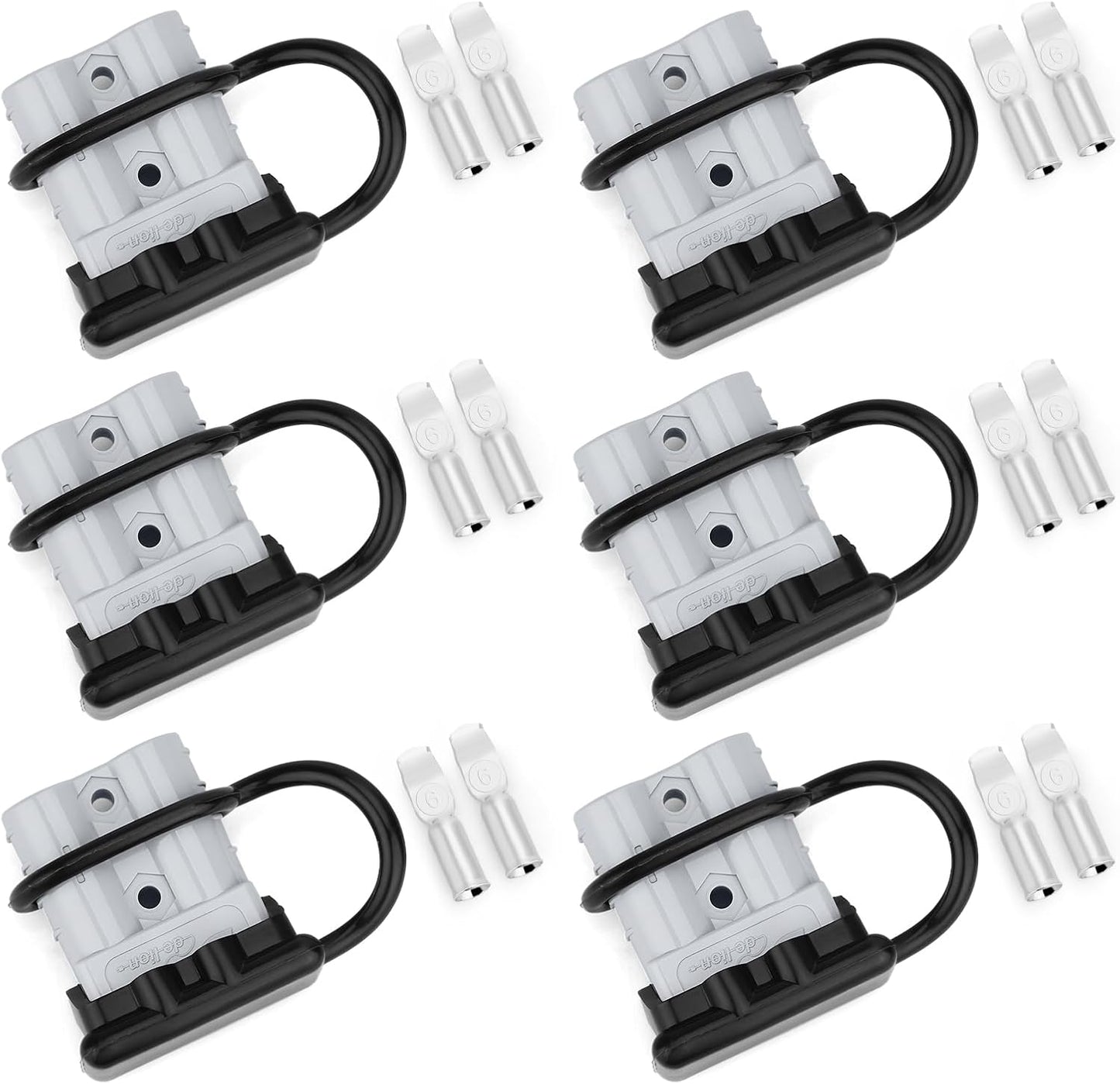 6 Pzas Conectores 50A 6AWG para Cabrestante Remolque Gris