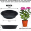 3 Pzas Platillos Plantas Resistentes 30cm Negro