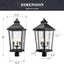Luces poste exterior 26pulg 3 lámparas impermeables negro