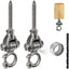 Ganchos columpio resistentes acero inox 1000lb 2 pack 6pulg