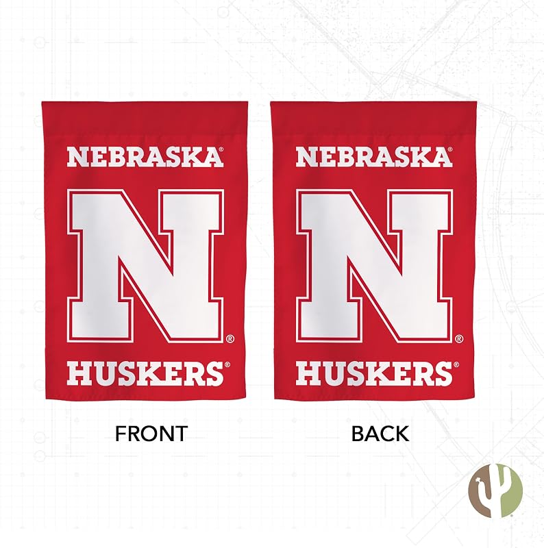 Bandera jardín Huskers NU 100% poliéster diseño G